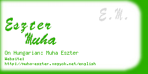 eszter muha business card